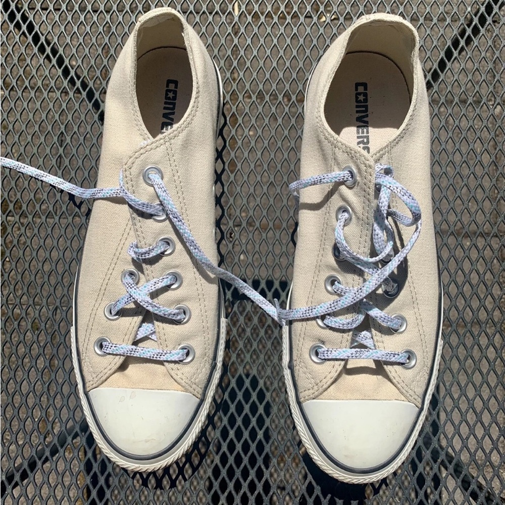Converse Women's Cream Canvas Sneakers - Picture 2 of 6